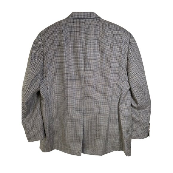 Lauren Ralph Lauren Men Houndstooth Plaid Blazer Lined Silk Blend Sport Coat 46R - Picture 14 of 15